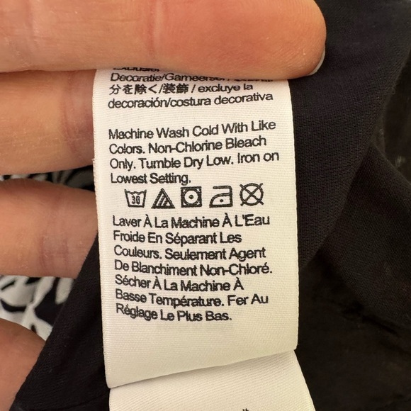 J. Crew factory black and white floral print with keyhole front size 6P - Picture 8 of 11